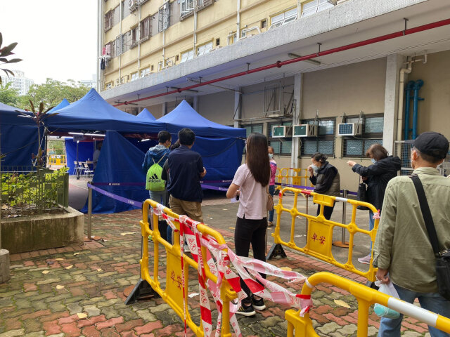 The Government of the Hong Kong Special Administrative Region organises COVID-19 Mobile Vaccination Station in Kwong Fuk Estate, Tai Po1 